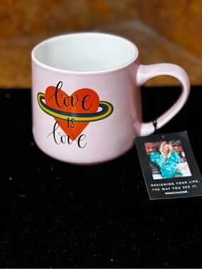 Nikki Chu “Love Is Love" Ceramic Mug, NWT